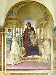 Sainte Anne trinitaire, réfectoire du monastère de Sant'Anna in Camprena (it).