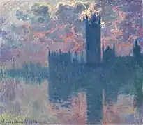 Le Parlement, soleil couchant.