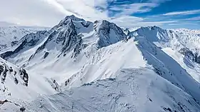Mont Pourri (face Nord) depuis l'aiguille Rouge, en hiver
