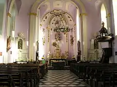 Intérieur de l'église Saint-Étienne, classé en 1953.