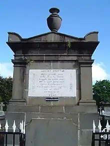 Plaque du monument funéraire d'Adrien d'Épinay