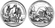 Détails de la médaille attribuée à Morgan