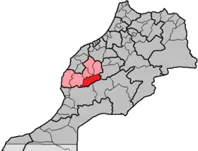 Localisation de Province d'Al Haouzⵜⴰⵎⵏⴰⴹⵜ ⵏ ⵍⵃⴰⵡⵣ