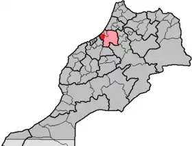 Localisation de Préfecture de Skhirate-Témara