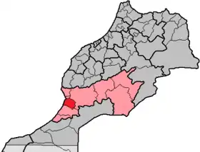 Localisation de Province de Chtouka-Aït Baha