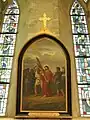 Jésus aidé par le cyrénéen.