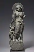 Déesse mère de l'entrée d'un temple hindou. Inde du Nord-Ouest, Rajasthan, Ve – VIe&nbsp;siècle
