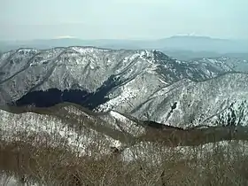 Vue du mont Eboshi depuis le mont Washi.