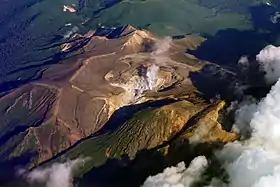 Vue aérienne du mont Meakan.