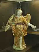 Ange céroféraire : porte-cierge. Abbaye de Moutier-d'Ahun. XVIIe siècle.