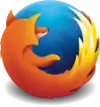 4e logo de Firefox (version 23 à 56) 2013-2017