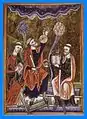 Miniature du psautier de Saint Louis et de B. de Castille (ca. 1250).