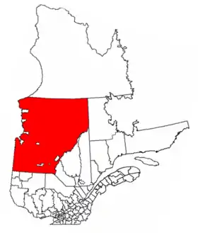 Localisation de Eeyou Istchee Baie-James