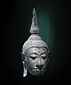 Tête de Bouddha. Bronze de l'école d'Ayutthaya XVe&nbsp;siècle (Inv.71 3 2). Thaïlande actuelle