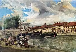 Le port Saint-Sauveur (première moitié du XIXe siècle, musée du Vieux Toulouse).