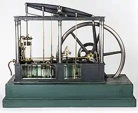Alexandre Clair, Machine à vapeur verticale de Watt à double effet et à condensation, XIXe&nbsp;siècle.