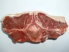 Côtelette de viande (en) d'agneau.