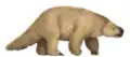 Mylodon darwini (paléoart).