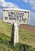 Borne Michelin sur la Nationale.