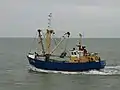 Bateau de pêche quittant Nieuport