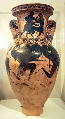 Amphore attique,(VIIe&nbsp;siècle&nbsp;av. J.-C.),peintre de Nessos.