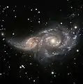 Image de NGC 2207 et d'IC 2163 par l'Observatoire européen austral.