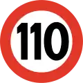 Limitation à la vitesse maximale de 110&nbsp;km/h, la plus élevée en Norvège.