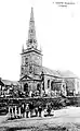 L'église et le cimetière l'entourant vers 1920.