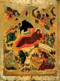 Nativité  de Roublev (XVe&nbsp;siècle, GTG)
