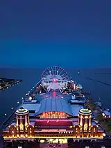 La jetée de nuit.