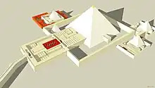 Restitution de la pyramide de Pépi II et de celles de ses épouses