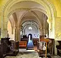 La nef de l’église Saint-Martin depuis le chœur.
