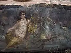 Néréide sur le dos d'un hippocampe, fresque de Pompéi (Ier siècle)