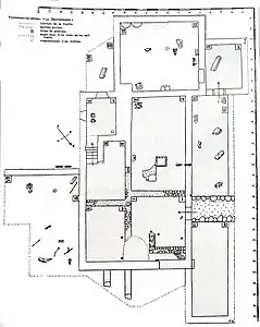 Plan d'une nécropole par l'abbé Gélin.