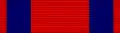 Width-44 red ribbon with width-10 blue stripes 2 units away from the edges