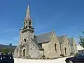 Nizon : l'église paroissiale Saint-Amet, vue extérieure d'ensemble