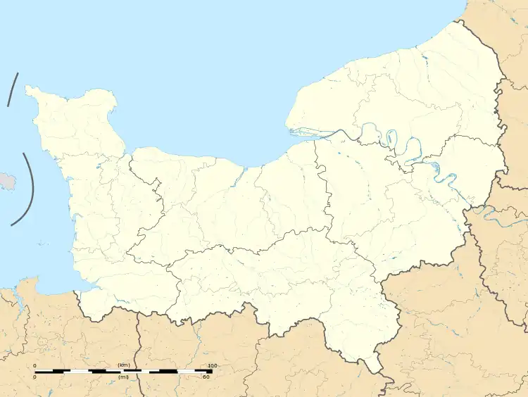 Voir sur la carte administrative de Normandie