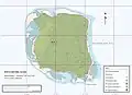 Carte topographique de l'île de North Sentinel.