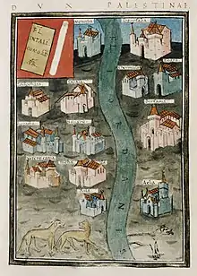 Une carte détaillée de la Palestine du 5e&nbsp;siècle