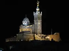 Notre-Dame-de-la-Garde de nuit.
