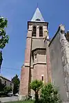 La tour-clocher de l'église