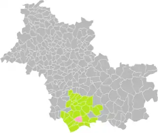 Noyers-sur-Cher dans l'intercommunalité en 2016.