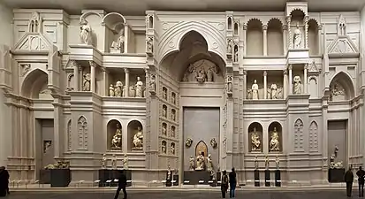 Reconstitution de la façade de la cathédrale Santa Maria del Fiore en 1587.