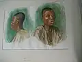 Nupe lad, NigeriaAquarelle de Carl Arriens (de), 1911.