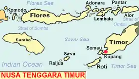 Carte de la mer de Savu.