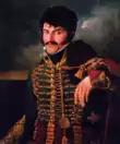 Portrait d'un officier en uniforme du XIXe&nbsp;siècle.