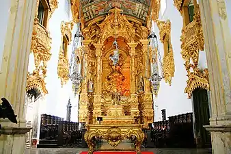 Autel de la basilique de São Bento (pt), à Olinda.