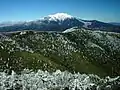 Le mont Ontake depuis le mont Kohide au sud-ouest.