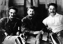 Anastase Mikoyan, Joseph Staline et Grigory Ordzhonikidze à Tbilissi, en 1925.