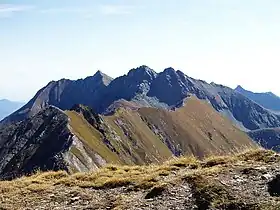 Vue du mont Orsiera depuis le mont Pelvo.